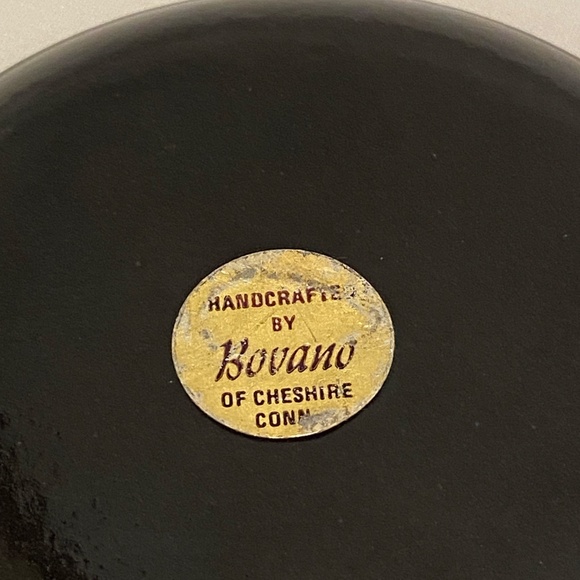 Pair of Bovano handcrafted enamel on copper cardinal trinket dishes, coasters - Picture 5 of 5